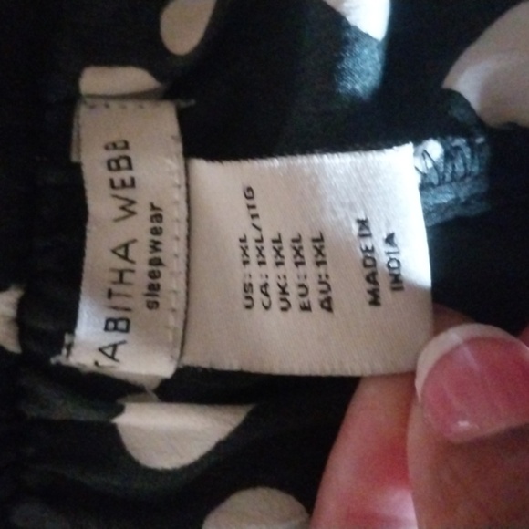 Tabitha Webb Sleepwear Shorts Size XL Black and White Heart Pattern - Picture 6 of 9